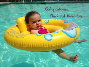 baby swimming